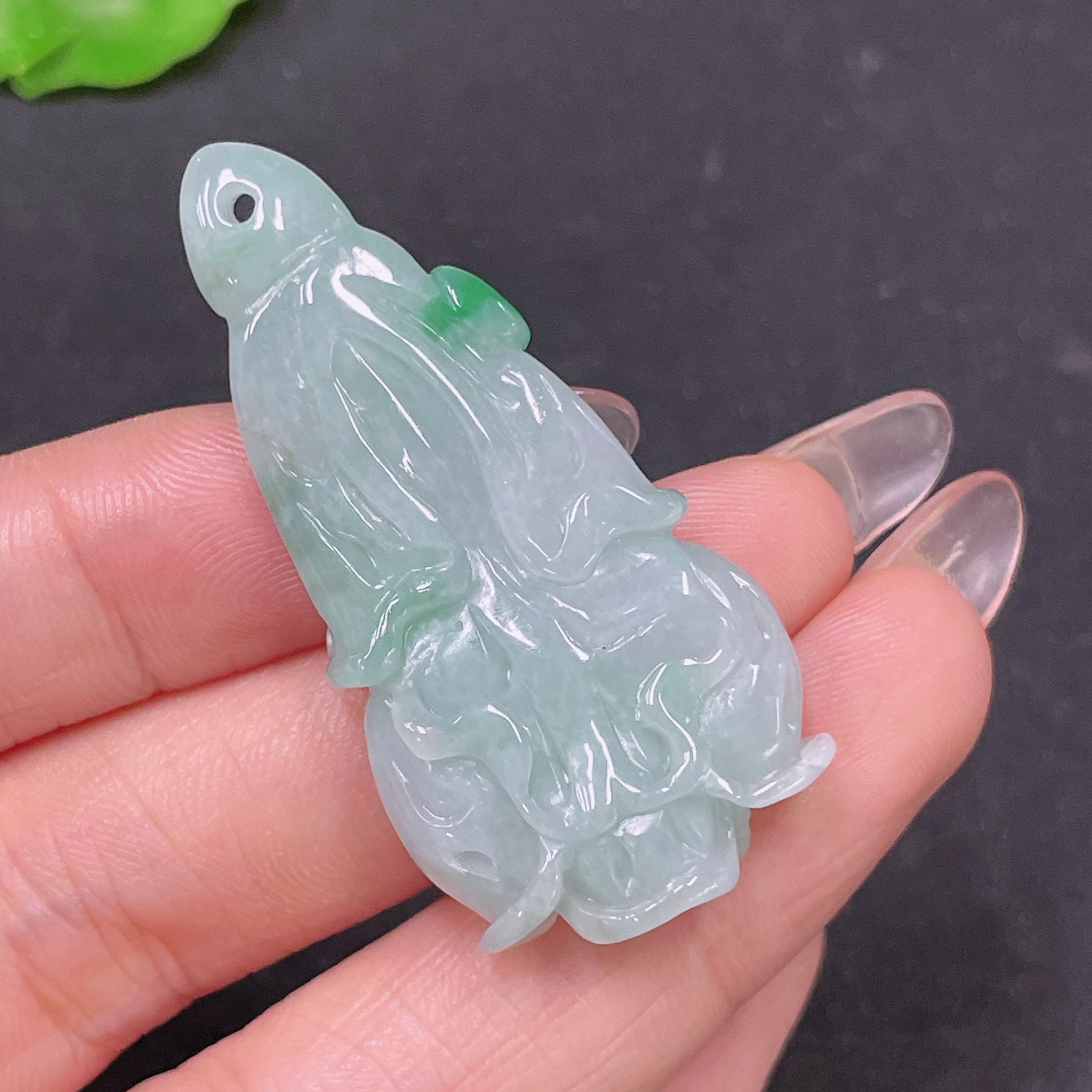 F34064112 Jadeite Pendant Cabbage Total Weight Approx.10.8g