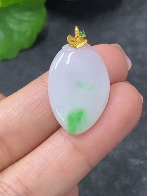 F34030216 Jadeite Pendant Fu Gua 18k No Stamp Surface Gold Content Au75% Total Weight Approx. 2.8g