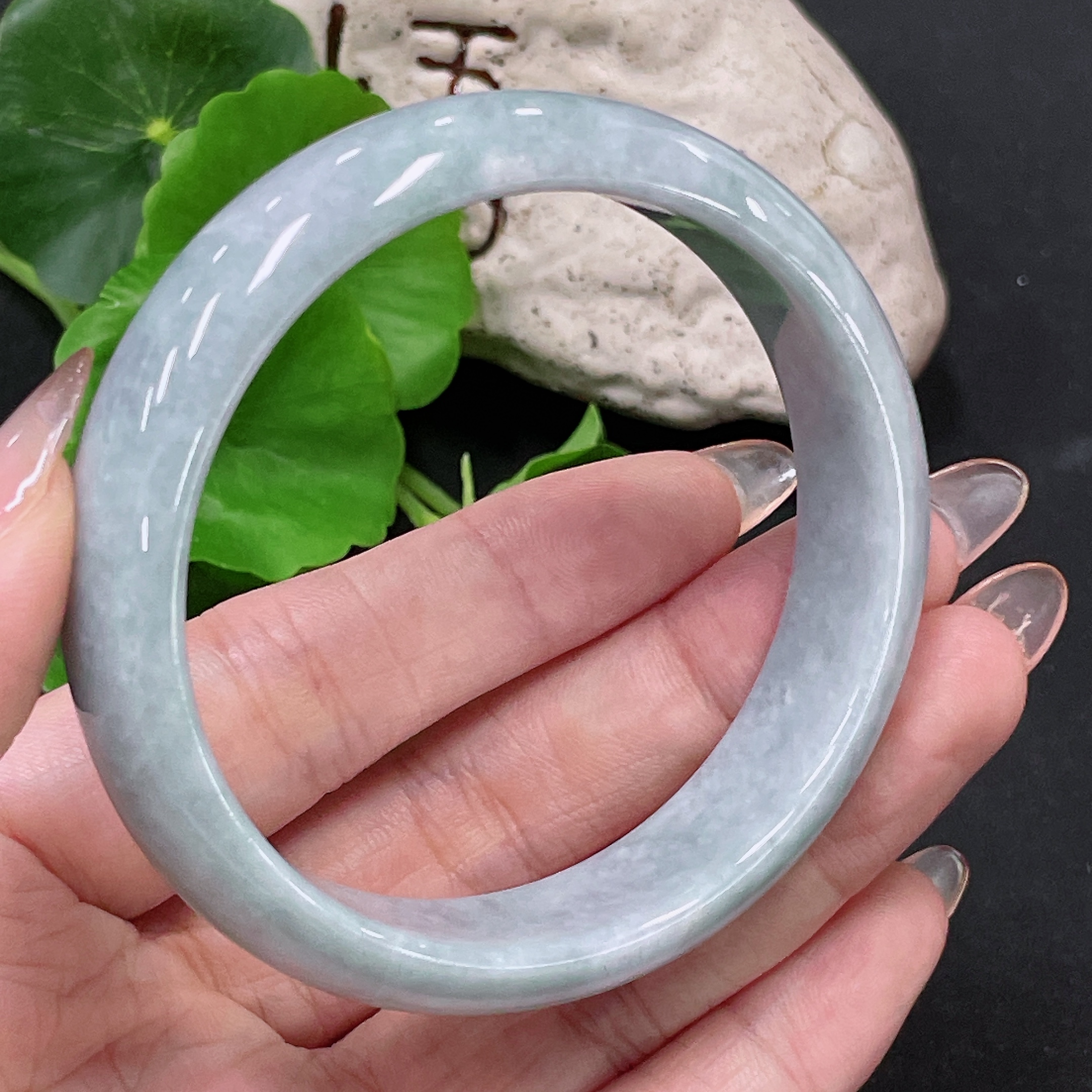 F34984437 Jadeite Round Bracelet Total Weight Approx. 55.8g Size 57