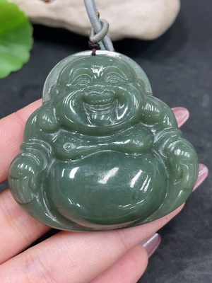 H33884946 Hetian Jade Pendant - Buddha Figurine, Total Weight (Including String): 50.8g