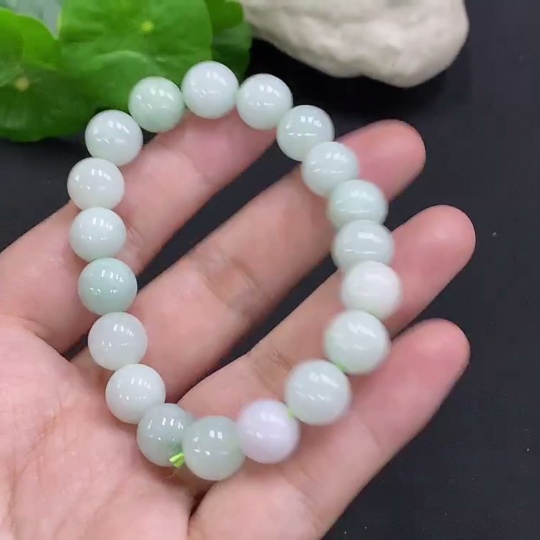 F35157390 Jadeite Bead Necklace Approx. 9.7mm Total Weight Approx. 33.2g
