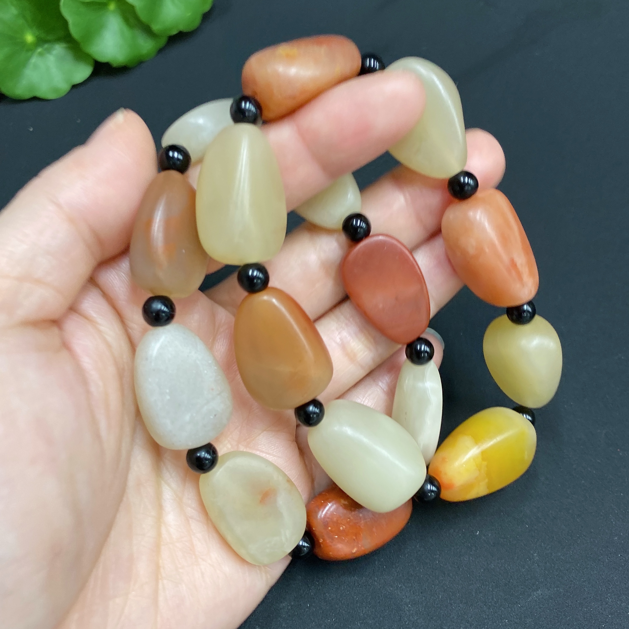 H27085171 Laos Stone Bracelet, Total Weight About 92g, Beads Not Hetian Jade