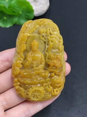 F31646249 Jadeite Amitabha Pendant
