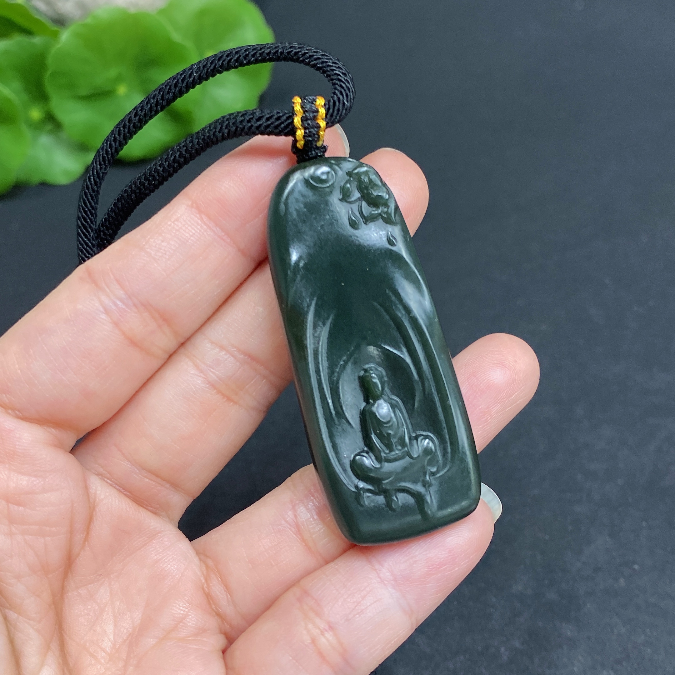 H34036397 Hetian Jade Pendant    Formless Guanyin