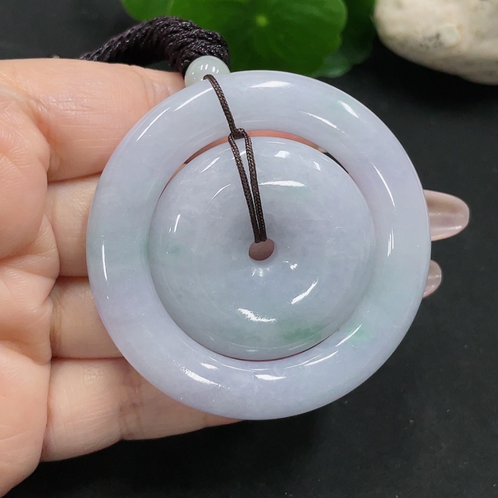 F34068114 Jadeite Mother-and-Child Toggle Pendant Total Weight Approx. 56.88g