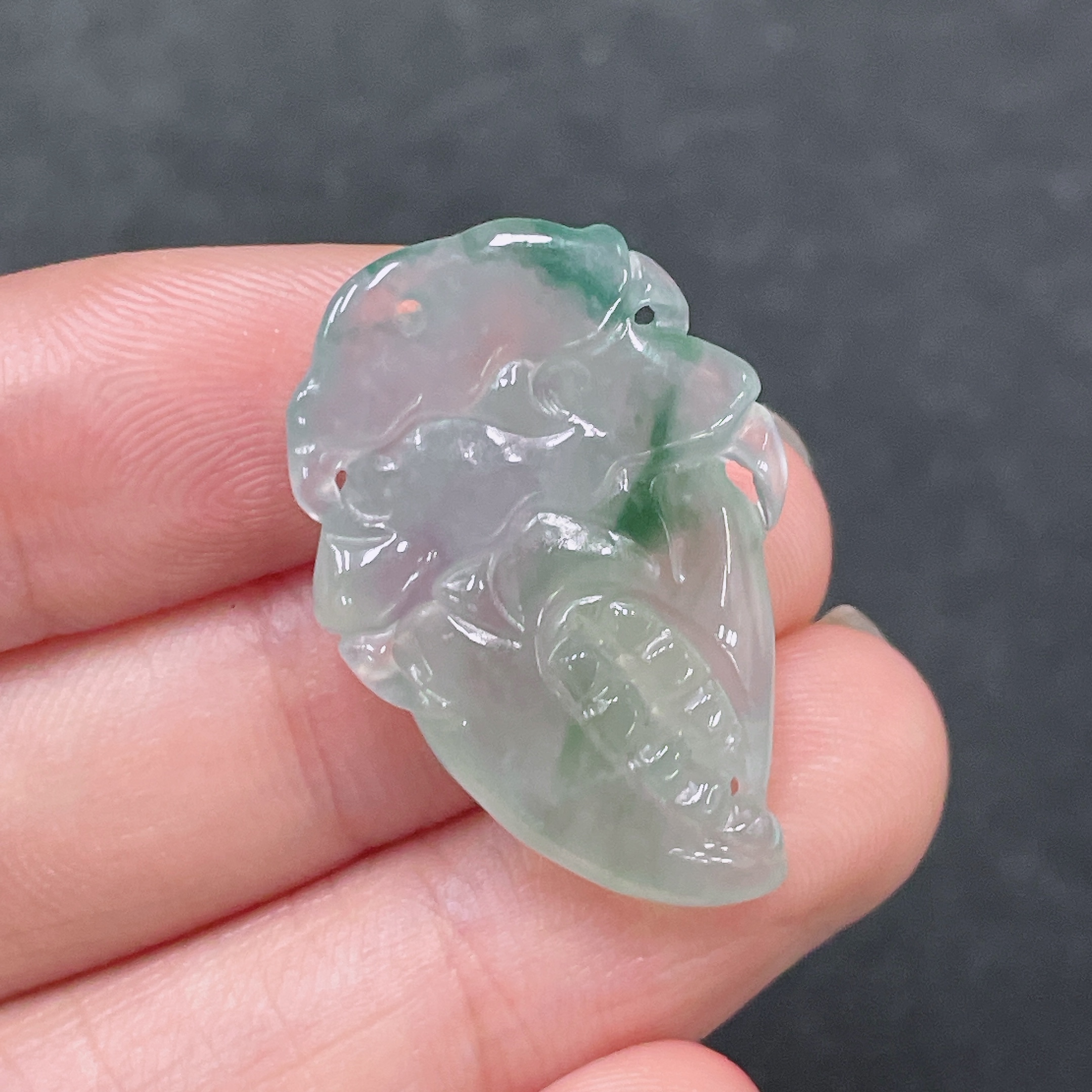 F32747262 Jadeite Pendant Crab Claw Total Weight Approx. 5.15g