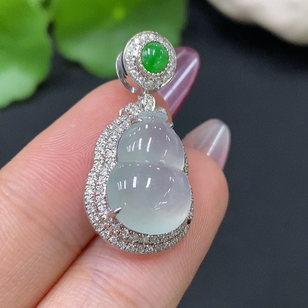 F25885570 Jadeite Inlaid with 18k Gold, Total Weight Approx. 3.38g
