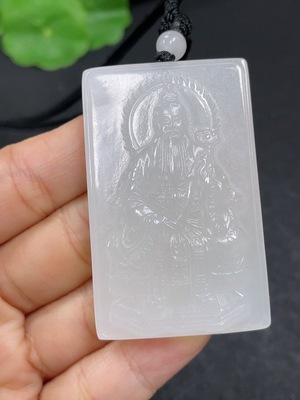 H46531516 和田玉挂件   太上老君  货品总重约（含绳）39.4g