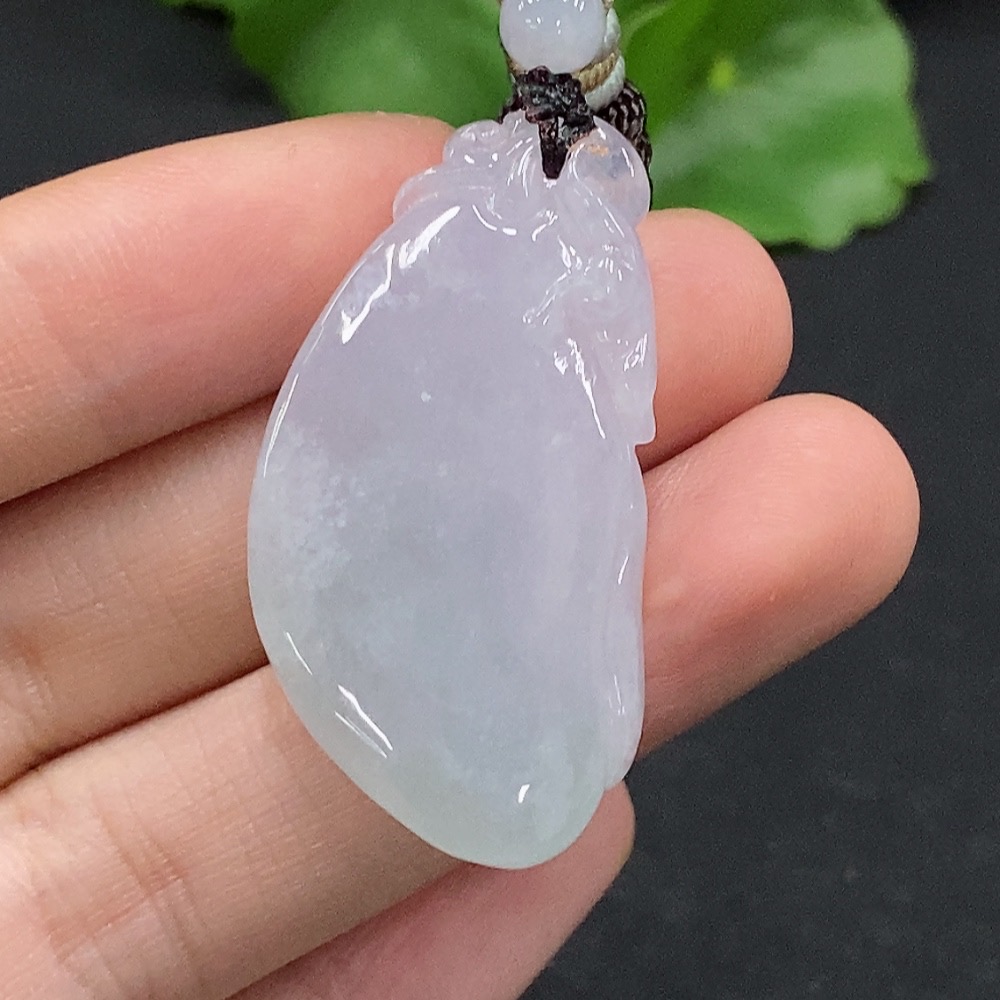 F33867921 Jadeite Auspicious Melon Pendant Total Weight Approx. 12.23g