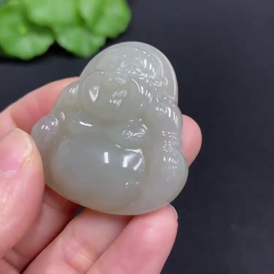H28214041 Hetian Jade Pendant Buddha Total Weight Approx. 19.7g
