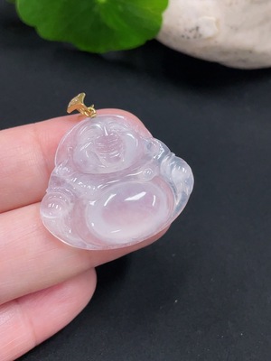 F30526926 Jadeite Buddha Pendant, 18K Gold, Total Weight Approx. 5.7g