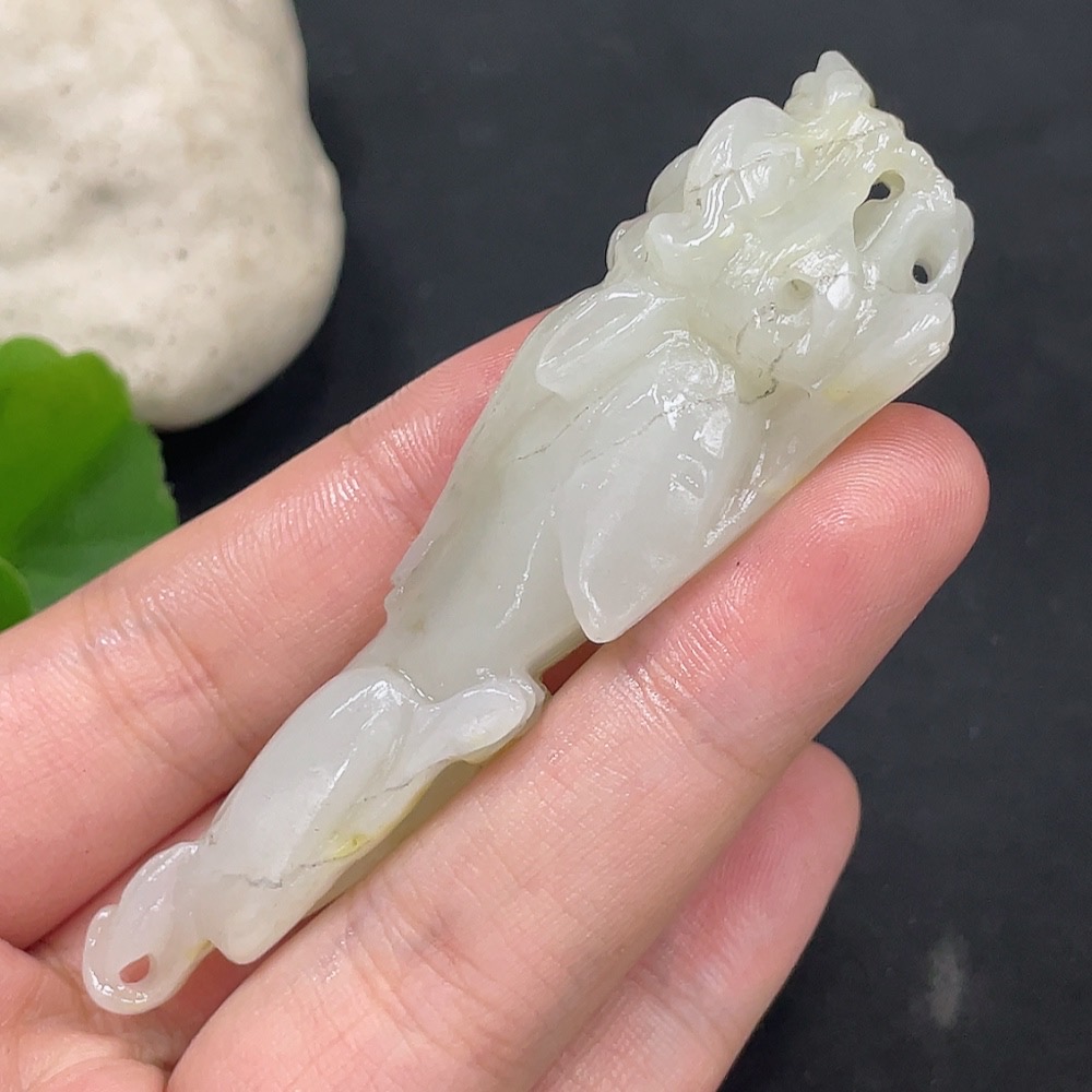H31635761 Hetian Jade Pendant    Pixiu    Total Weight: Approx. 34.2g