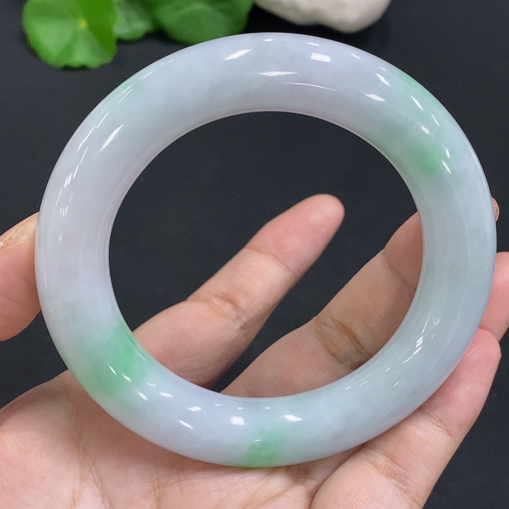 F26937947 Jadeite Round Bangle Size 57.5 Total Weight Approx. 103.3g