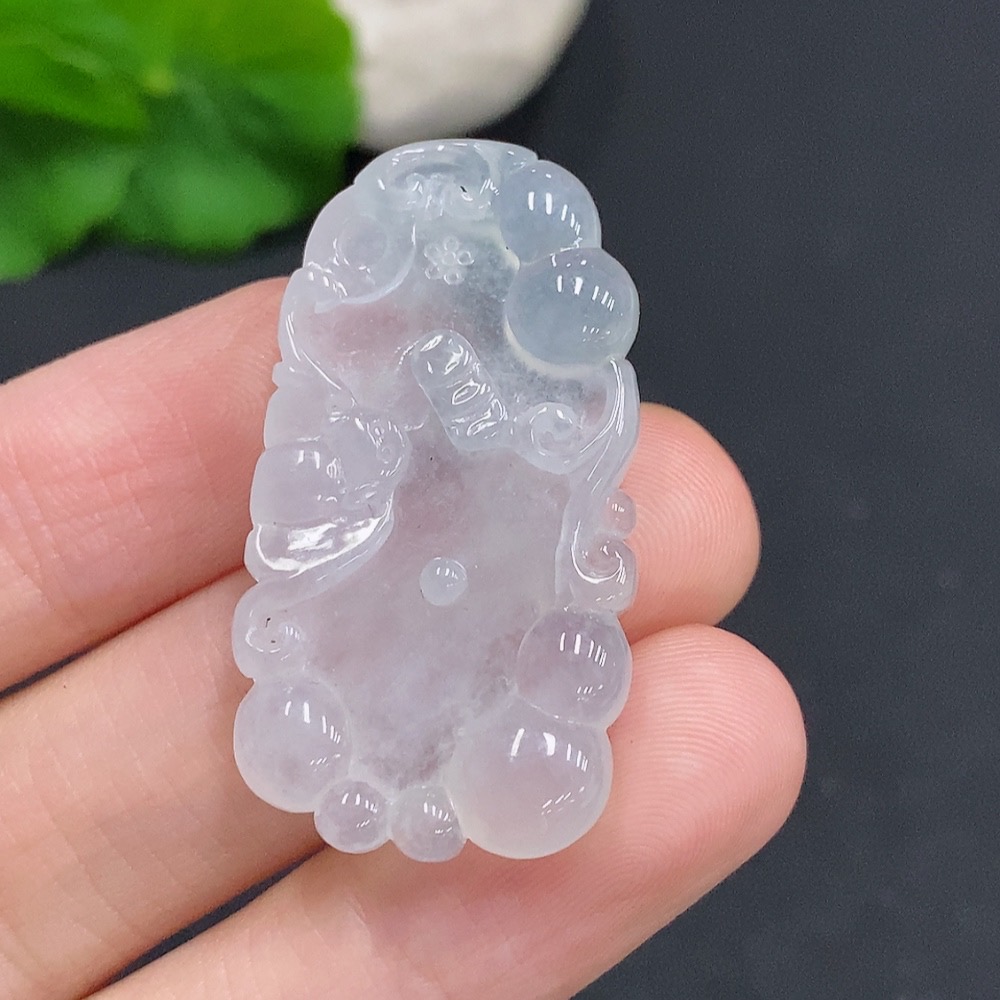 F32758093 Jadeite Blessing Before Your Eyes Pendant Total Weight Approx. 8.5g