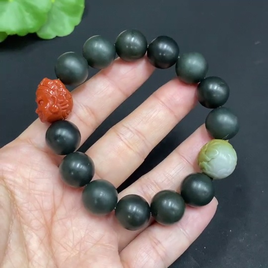 H34969690 Hetian Jade Bracelet, Approx. 12mm, Total Weight About 42.1g, Accessories Not Hetian Jade