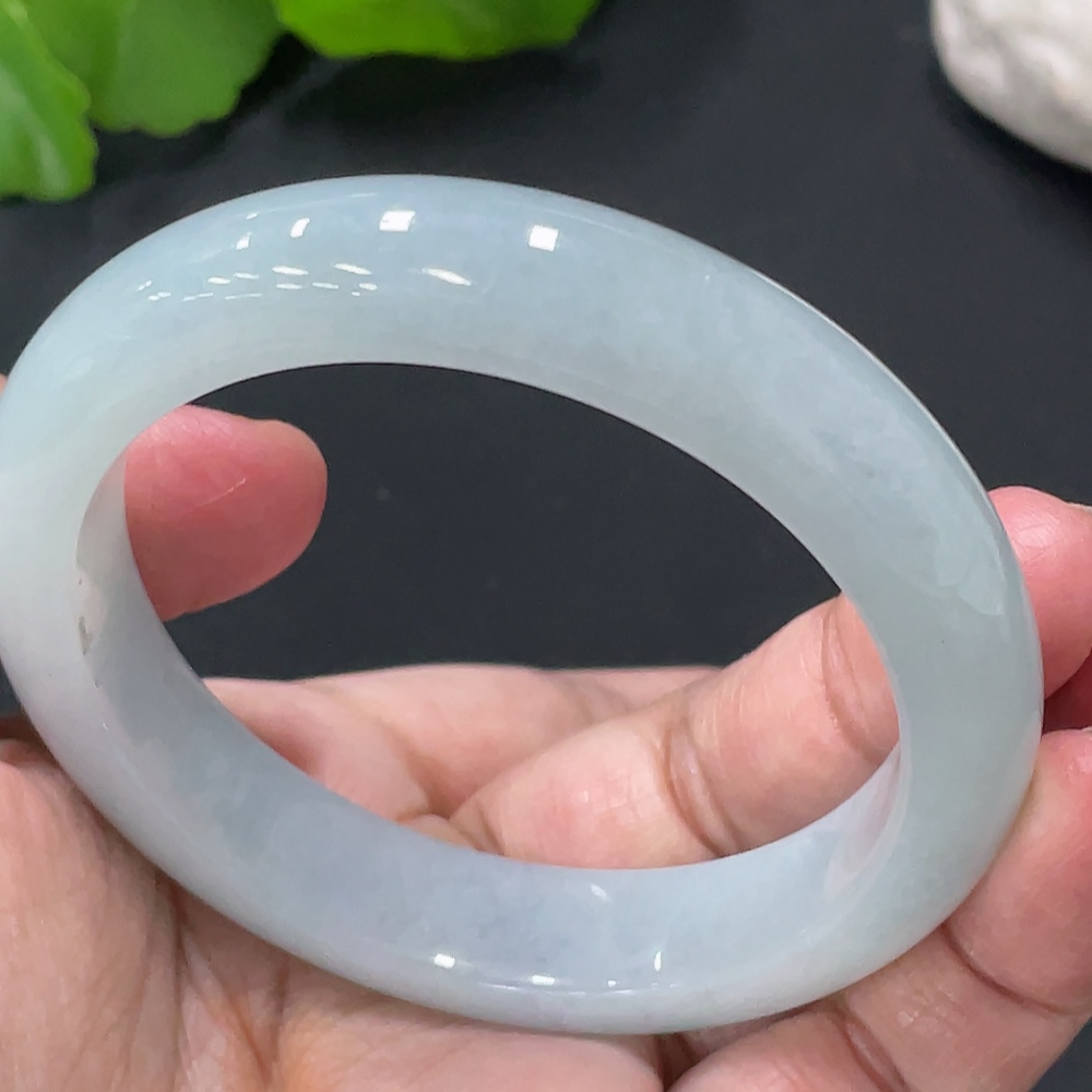 F26974627 Jadeite Round Bangle Size 55 Total Weight Approx. 55.5g