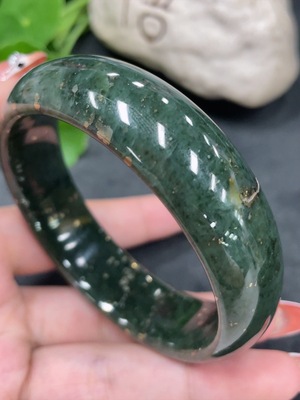 H34960946 Hetian Jade Round Bracelet Size 60.5 Total Weight Approx. 76.5g