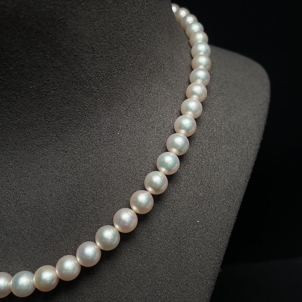 C26009496 Seawater Pearl Strand Necklace Non-Gold Setting Approx. 7.2mm Total Weight About 36.53g