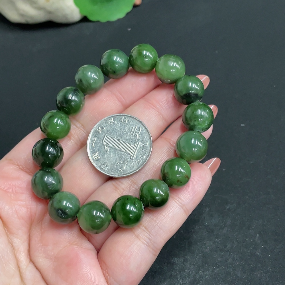 H34004426 Hetian Jade Bracelet Approx. 11.4mm Total Weight Approx. 40.4g