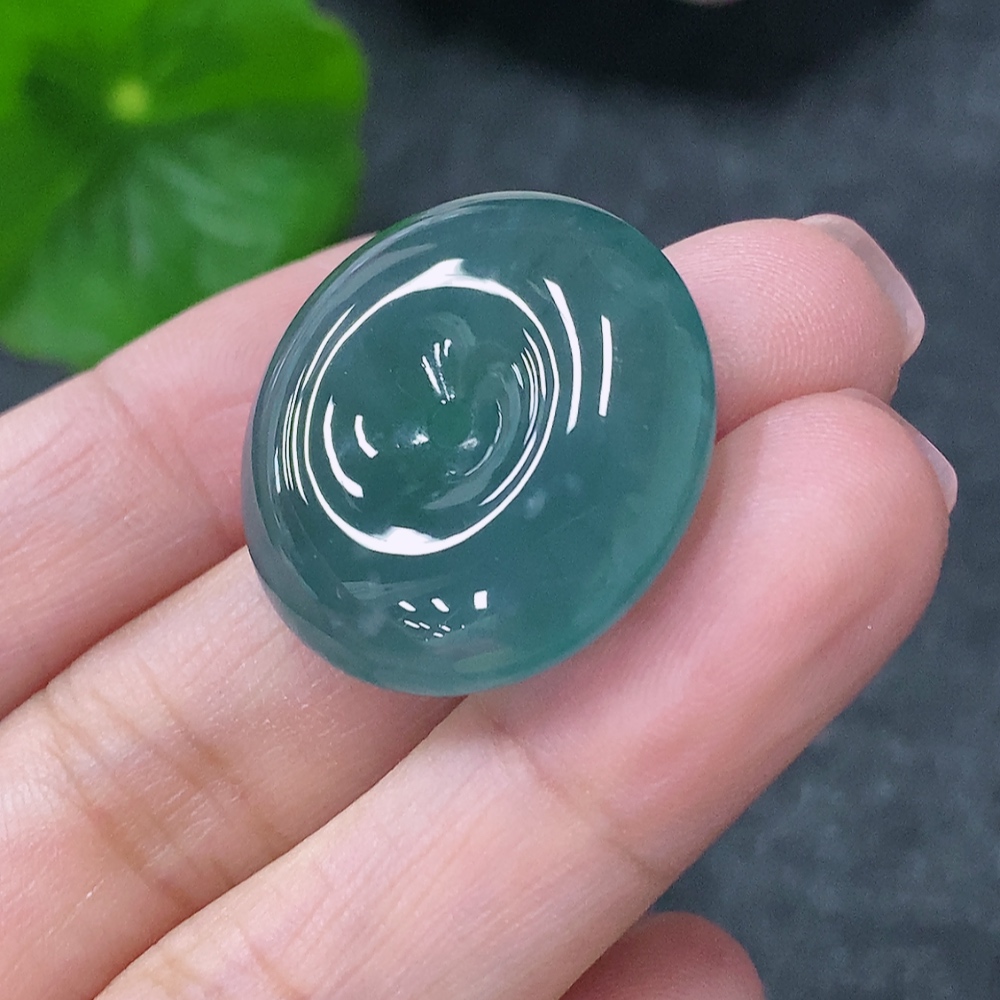 F34998018 Jadeite Pendant Peace Buckle Total Weight Approx. 8.5g