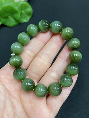 H31667186 Hetian Jade Bracelet Approx.11.4mm Total Weight Approx.38.3g