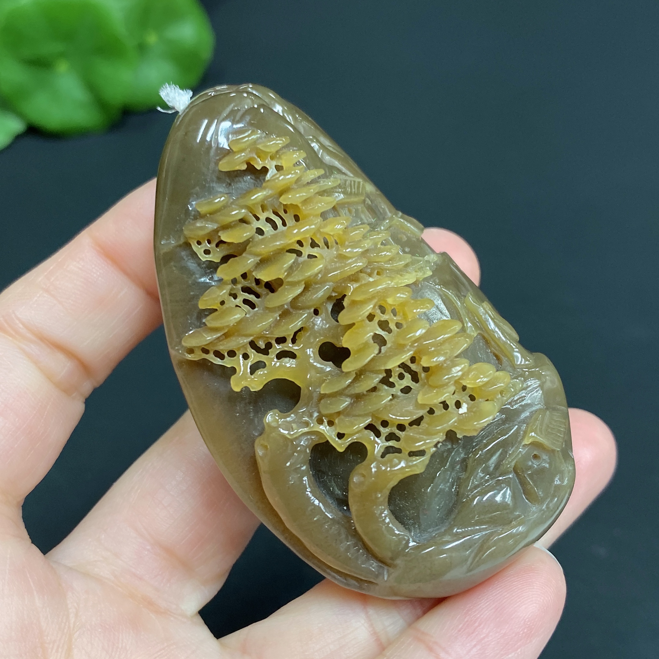 H27061327 Hetian Jade Pendant Landscape Total Weight Approx. 70.2g
