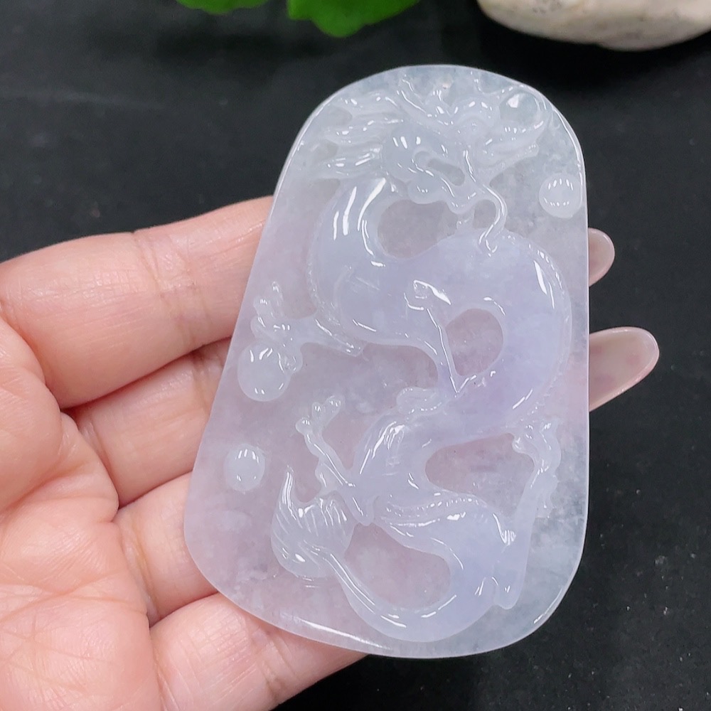F34069538 Jadeite Dragon Pendant Total Weight Approx. 34.9g