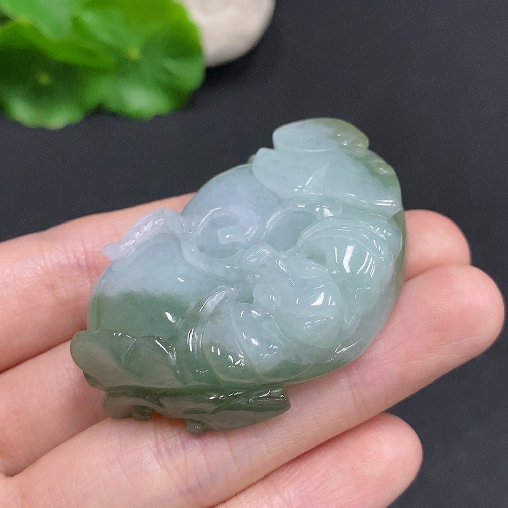 F35078547 Jadeite Fortune Before Your Eyes Pendant, Total Weight Approximately 47.8 Grams