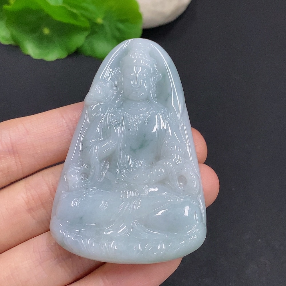 F32792489 Jadeite Guanyin Pendant Total Weight Approx. 40g
