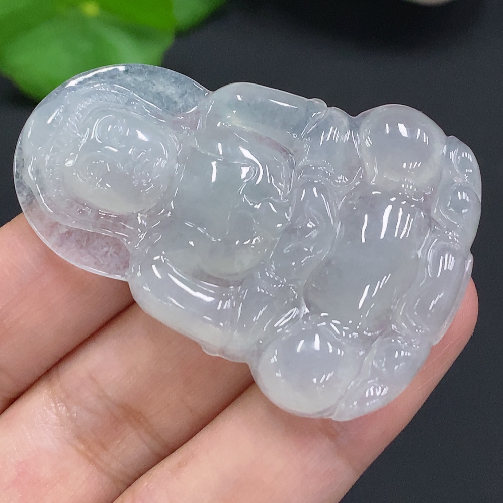 F31622672 Jadeite Guanyin Pendant Total Weight Approx.16.4g