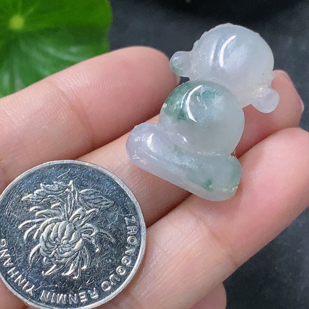 F34976732 Jadeite Pendant of Child, Total Weight Approx. 6.58g