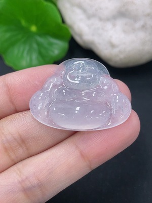 F46566141 翡翠佛公镶嵌件 货品总重约5.67g