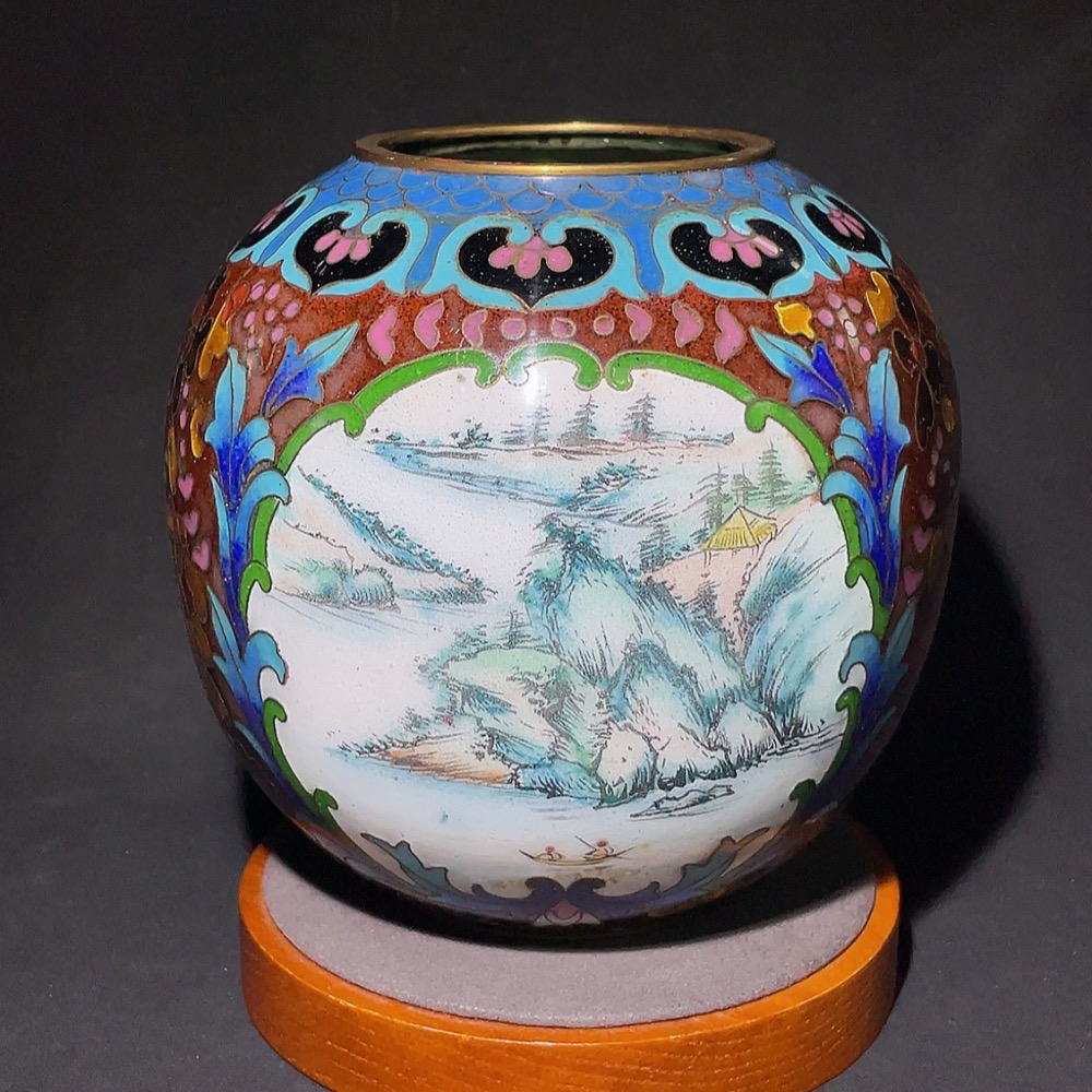W31638640 Republic of China export copper wire cloisonné enamel cloisonné lampshade miscellaneous