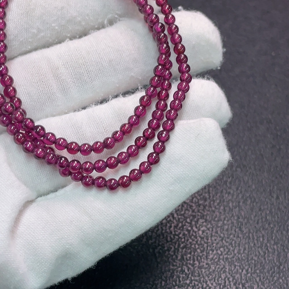 C34038431 Garnet bead strand, total weight approx. 11.72g, size about 3.2mm