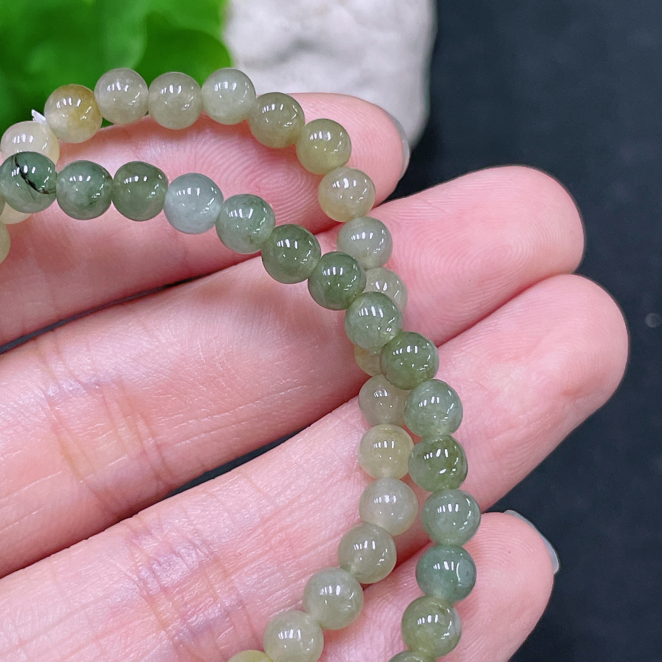 F33864841 Jadeite Beads Strand Approx. 4.6mm