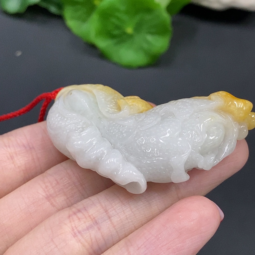 F14565480 Jadeite Cabbage Pendant (Color Origin Undetermined)