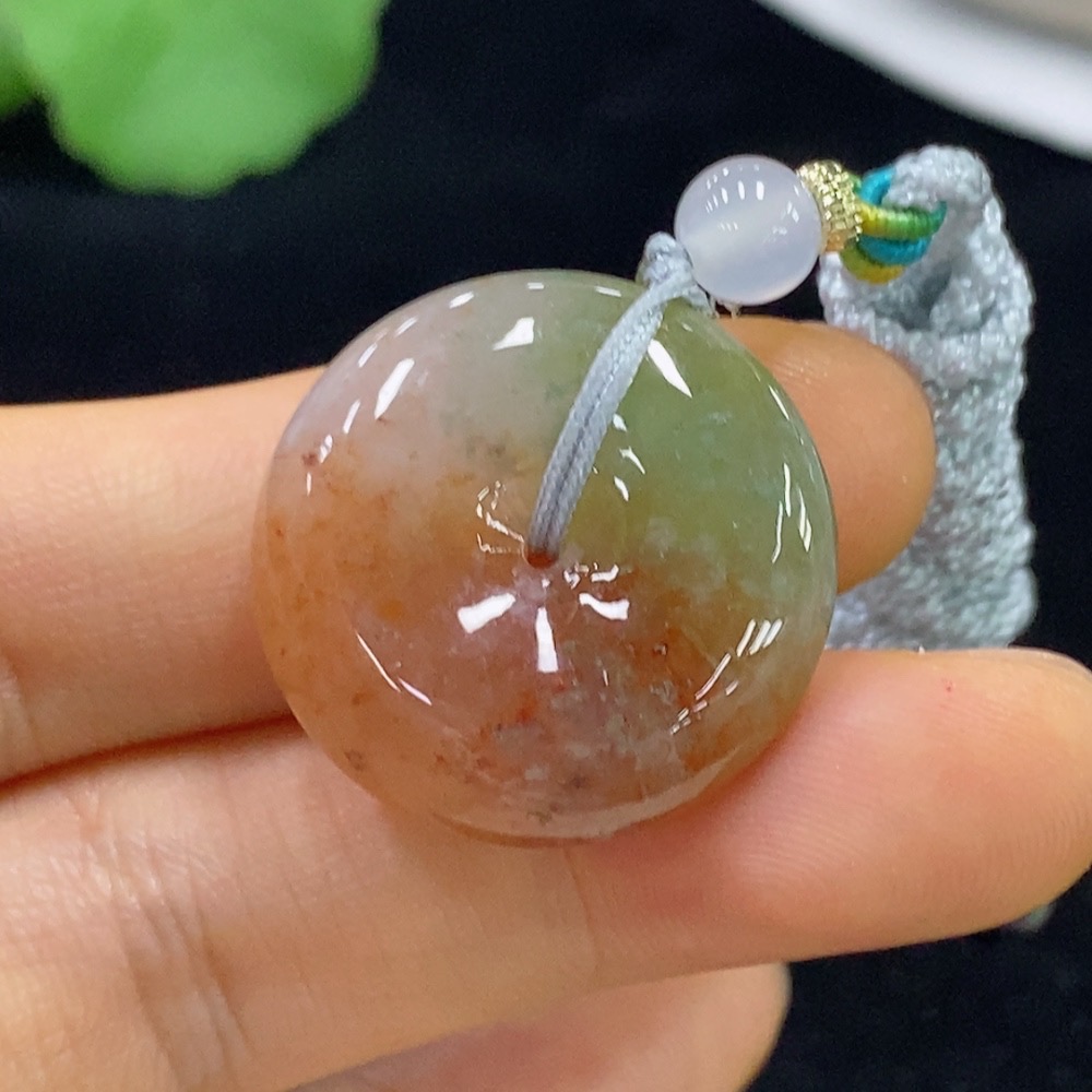 F35135829 Jadeite Peace Knot Pendant Total Weight Approx. 10.65g (including rope weight) with non-A grade bead