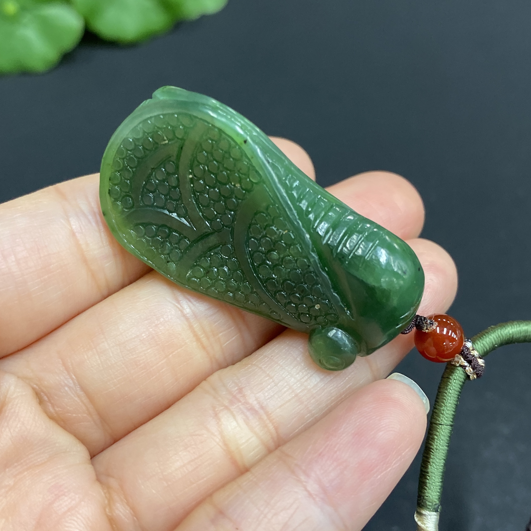 H33859944 Hetian Jade Pendant - Achieving Instant Success - Total Weight (Including Rope): 25.3g