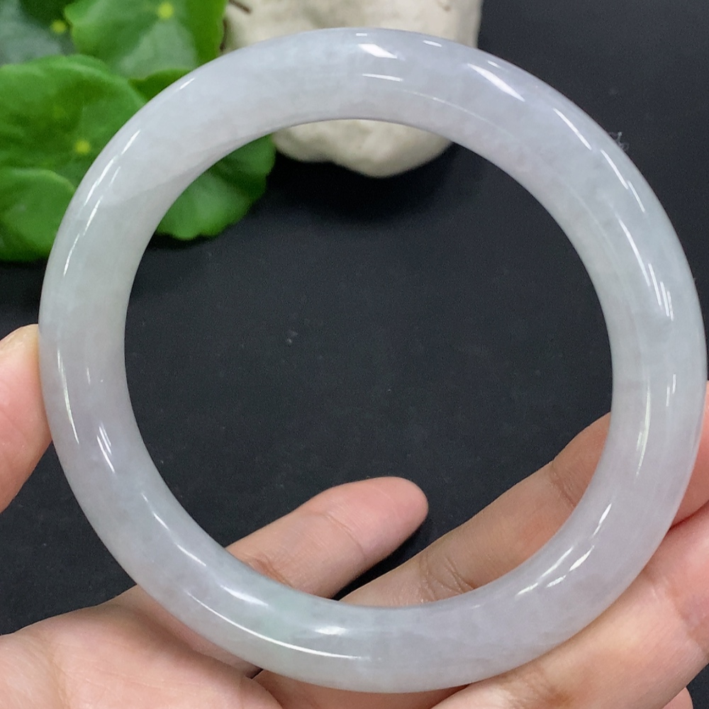F34050579 Jadeite Round Bangle Size 59.3 Total Weight Approx. 60.4g