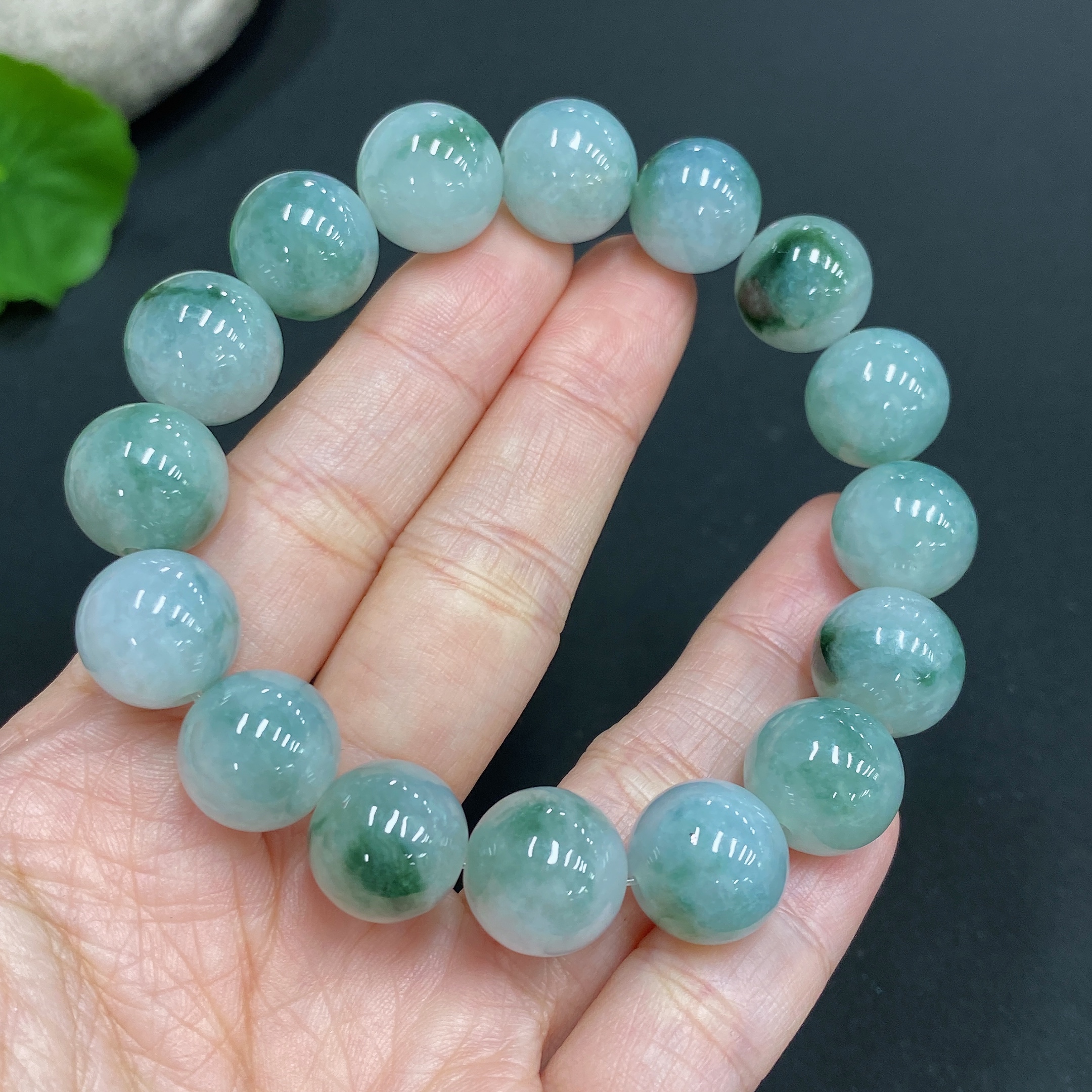 F21326642 Jadeite Bracelet    Approx. 12.5mm    Total Weight 54.604g