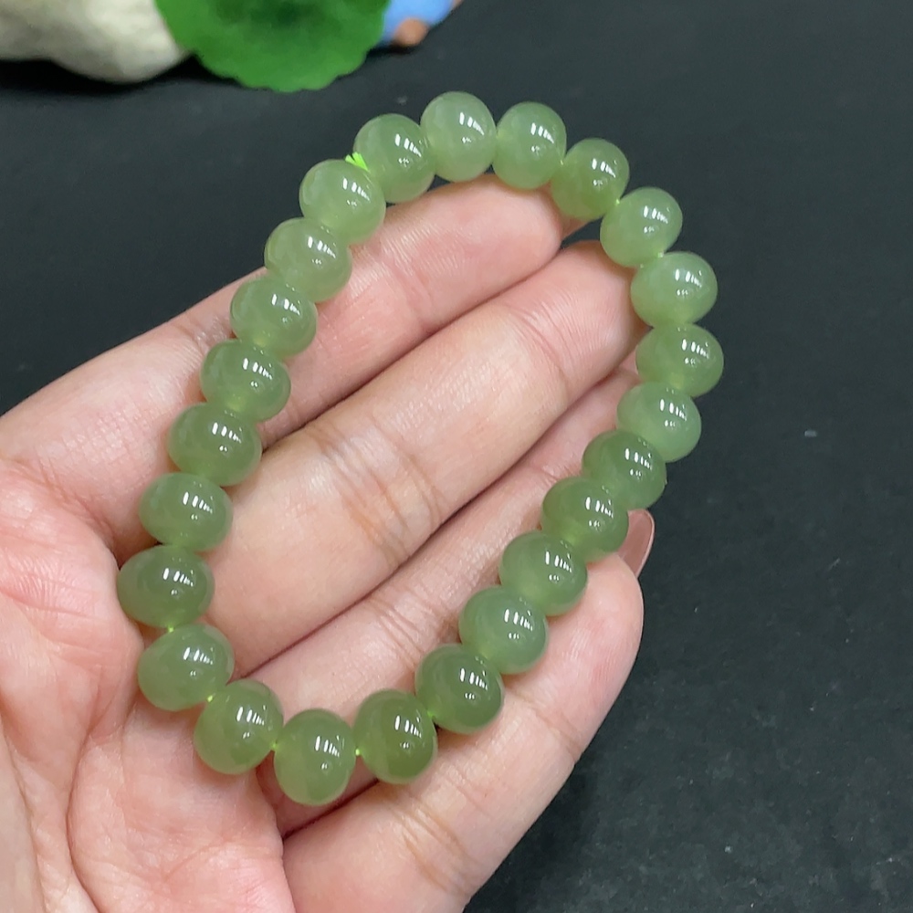 H34005695 Hetian Jade Bracelet, Approx. 9.3mm, Total Weight Approx. 31.3g