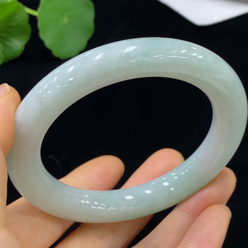 F35095150 Jadeite Round Bangle Size 56.8 Total Weight Approx. 68.04g