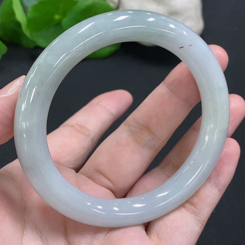 F33934148 Jadeite Round Bangle Size 57.9 Total Weight Approx.60.1g