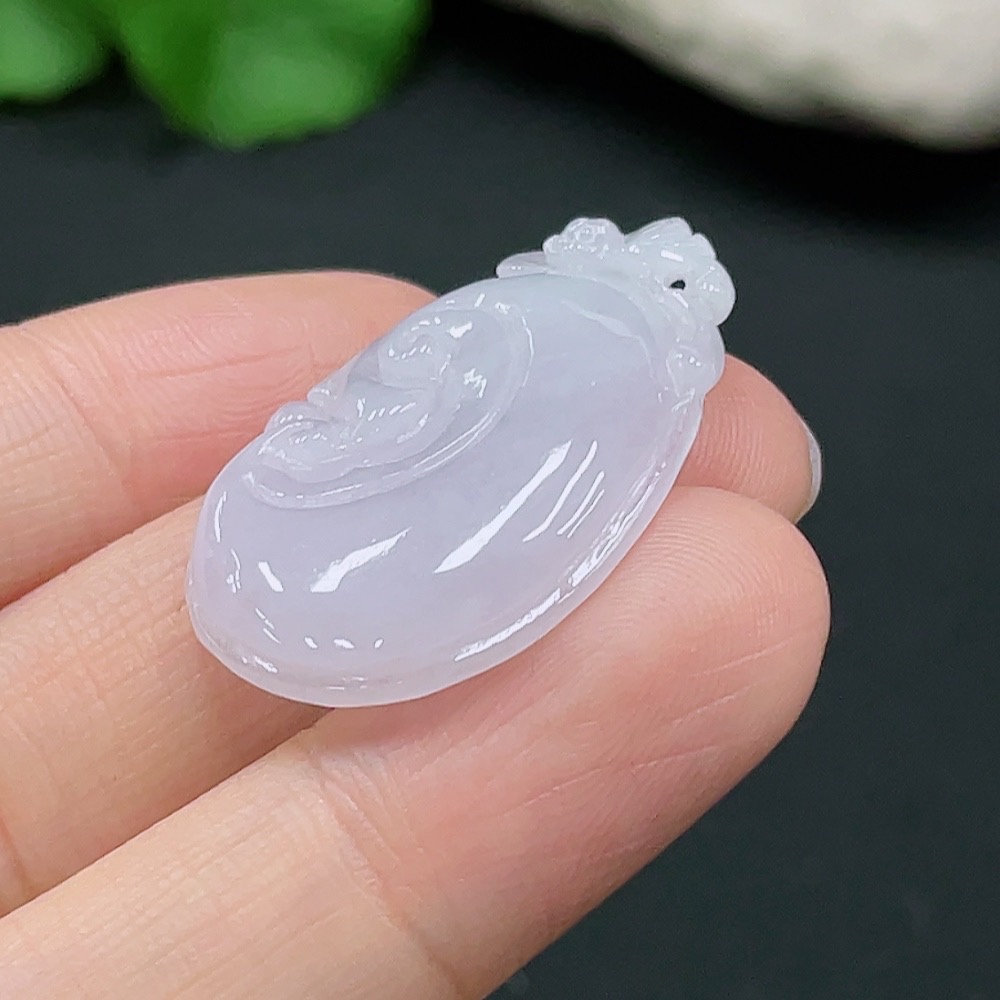 F25897686 Jadeite Ruyi Pendant Total Weight Approx.6.19g