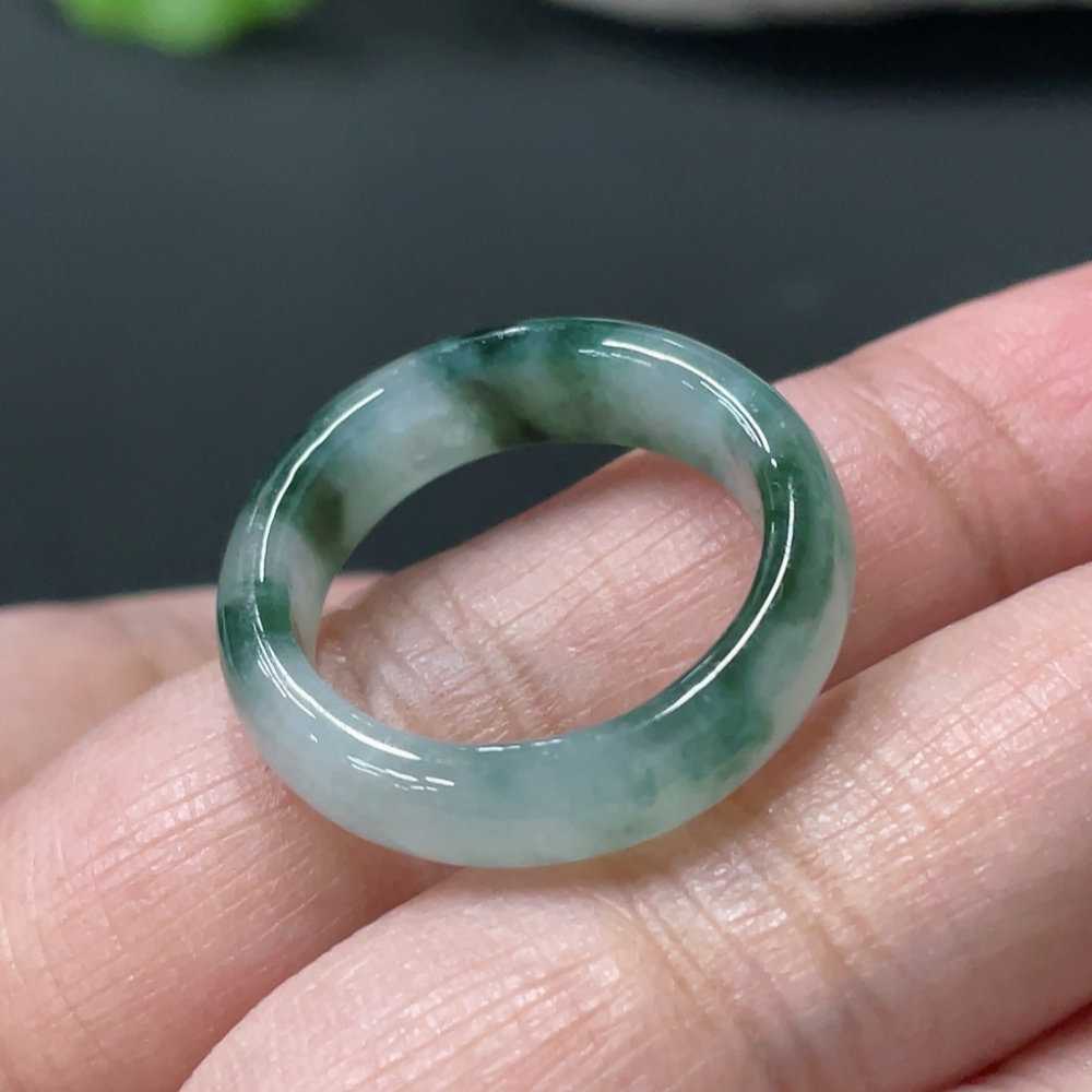 F34018037 Jadeite Ring Size 16 Total Weight Approx. 3.229g