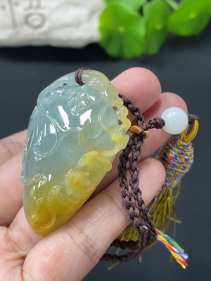 F28230422 Jadeite Fu Gua Pendant