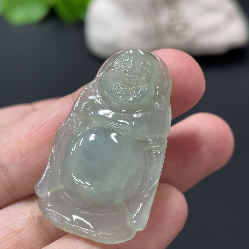 F32821616 Jadeite Standing Buddha Pendant Total Weight About 6.6g