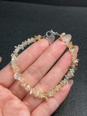C34008584 Crystal Bracelet Non-Gold Total Weight Approx.6g Size About4.5mm