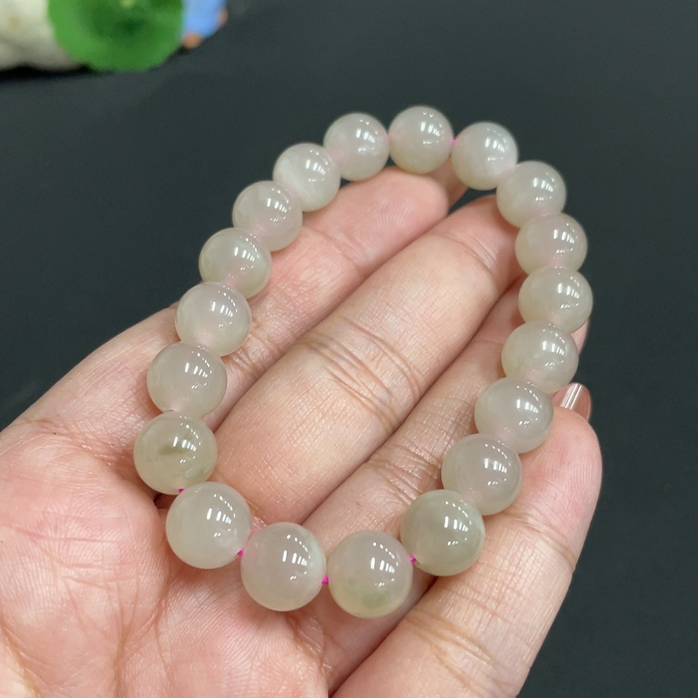 H34973220 Hetian Jade Bracelet, Approx. 9.7 mm, Total Weight Approx. 28.6g