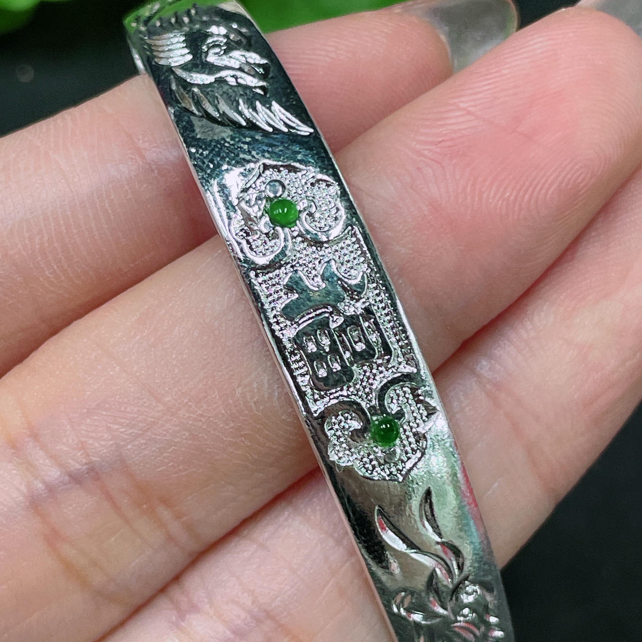 F34983433 Jadeite Inlaid Piece Non-Gold